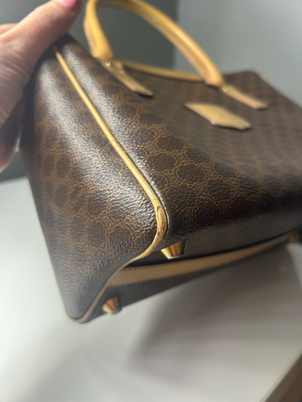 Vintage Celine Macadam Mini Boston Bag - Picture 14 of 15